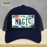 Magic Strip Art Novelty License Plate Hat Tag Mesh / Navy