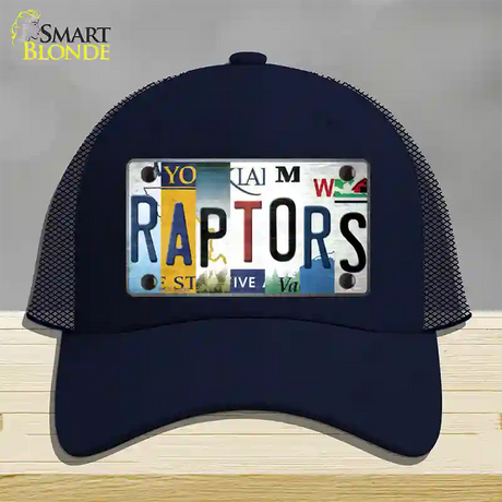 Raptors Strip Art Novelty License Plate Hat Tag Mesh / Navy