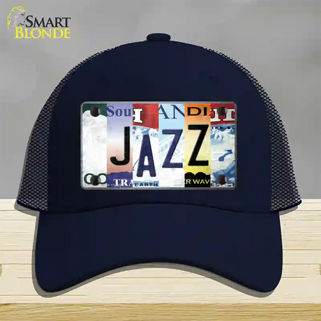 Jazz Strip Art Novelty License Plate Hat Tag Mesh / Navy