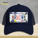 Bruins Strip Art Novelty License Plate Hat Tag Mesh / Navy