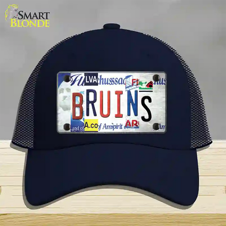 Bruins Strip Art Novelty License Plate Hat Tag Mesh / Navy