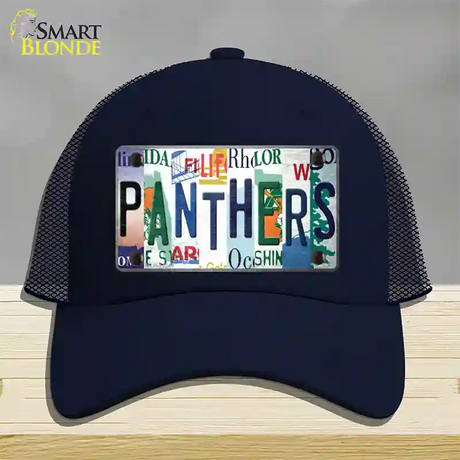 Panthers Hockey Strip Art Novelty License Plate Hat Tag Mesh / Navy