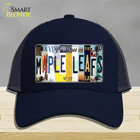 Maple Leafs Strip Art Novelty License Plate Hat Tag Mesh / Navy