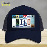 Wild Strip Art Novelty License Plate Hat Tag Mesh / Navy