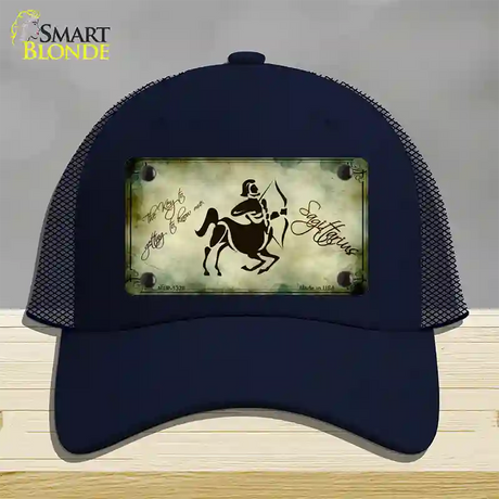 Sagittarius Zodiac Novelty License Plate Hat Mesh / Navy