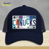 Canucks Strip Art Novelty License Plate Hat Tag Mesh / Navy