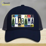 Alabama Strip Art Novelty License Plate Hat Tag Mesh / Navy