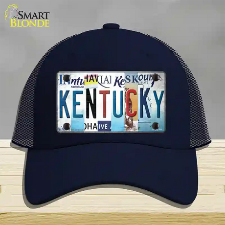 Kentucky Strip Art Novelty License Plate Hat Tag Mesh / Navy