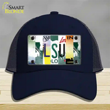 LSU Strip Art Novelty License Plate Hat Tag Mesh / Navy