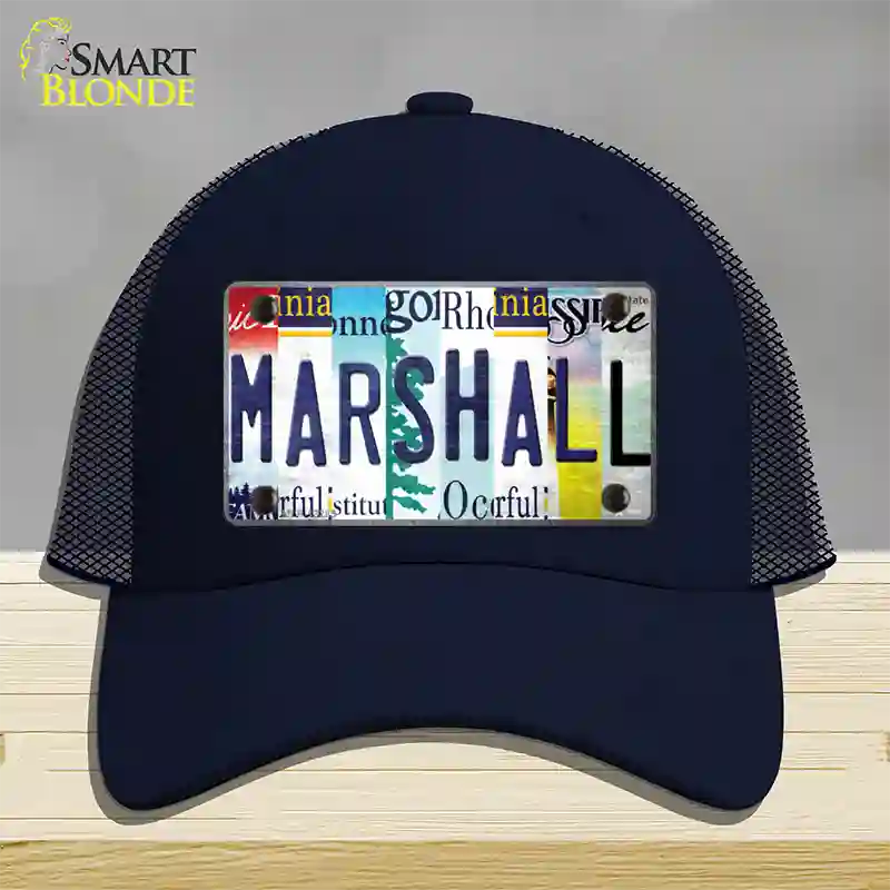 Marshall Strip Art Novelty License Plate Hat Tag Mesh / Navy