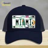 Miami Strip Art Novelty License Plate Hat Tag Mesh / Navy