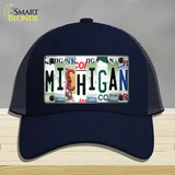 Michigan Strip Art Novelty License Plate Hat Tag Mesh / Navy