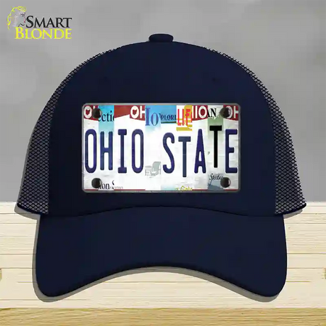 Ohio State Strip Art Novelty License Plate Hat Tag Mesh / Navy