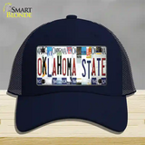 Oklahoma State Strip Art Novelty License Plate Hat Tag Mesh / Navy