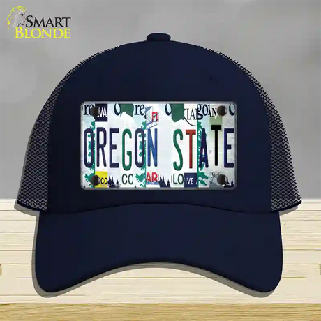 Oregon State Strip Art Novelty License Plate Hat Tag Mesh / Navy