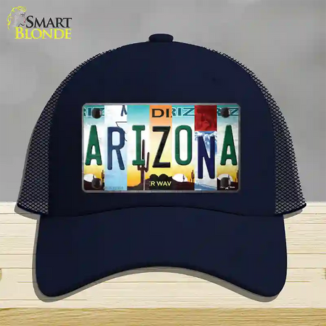 Arizona Strip Art Novelty License Plate Hat Tag Mesh / Navy