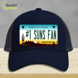 Number 1 Suns Fan Novelty License Plate Hat Tag Mesh / Navy