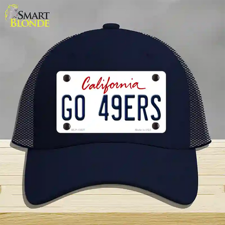 Go 49ers Novelty License Plate Hat Tag Mesh / Navy