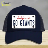 Go Giants Novelty License Plate Hat Tag Mesh / Navy