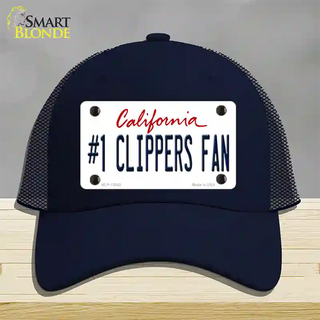 Number 1 Clippers Fan Novelty License Plate Hat Tag Mesh / Navy