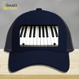 Piano Key board Novelty License Plate Hat Mesh / Navy