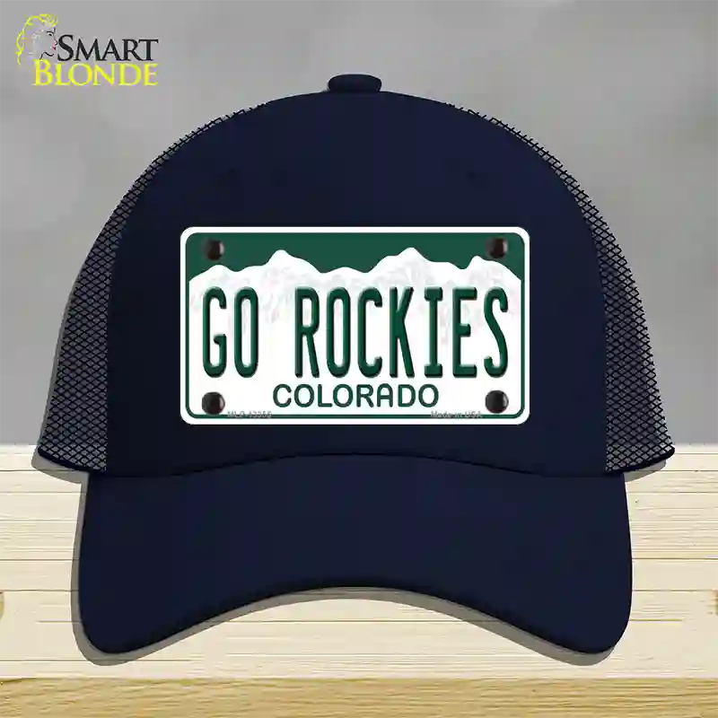 Go Rockies Novelty License Plate Hat Tag Mesh / Navy