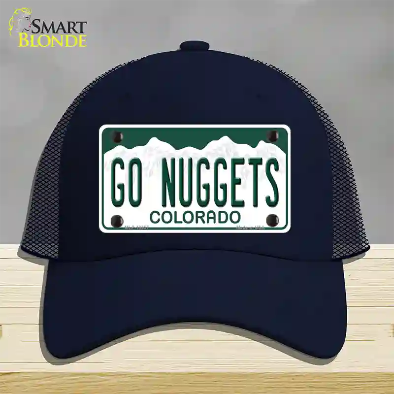 Go Nuggets Novelty License Plate Hat Tag Mesh / Navy