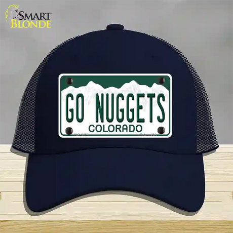 Go Nuggets Novelty License Plate Hat Tag Mesh / Navy