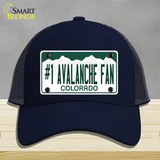 Number 1 Avalanche Fan Novelty License Plate Hat Tag Mesh / Navy