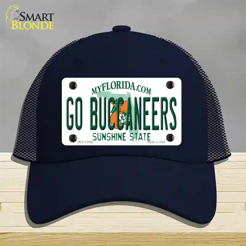 Go Buccaneers Novelty License Plate Hat Tag Mesh / Navy