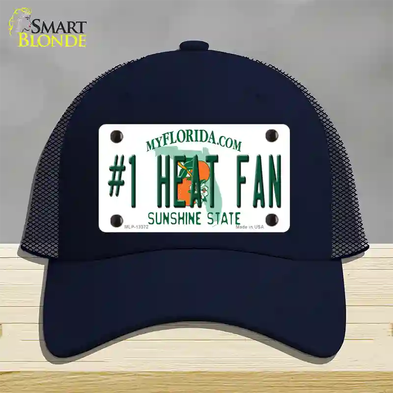 Number 1 Heat Fan Novelty License Plate Hat Tag Mesh / Navy