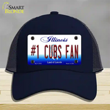 Number 1 Cubs Fan Novelty License Plate Hat Tag Mesh / Navy