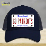 Go Patriots Novelty License Plate Hat Tag Mesh / Navy