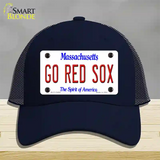 Go Red Sox Novelty License Plate Hat Tag Mesh / Navy