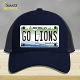 Go Lions Novelty License Plate Hat Tag Mesh / Navy