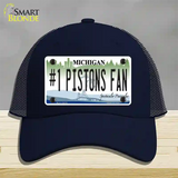 Number 1 Pistons Fan Novelty License Plate Hat Tag Mesh / Navy