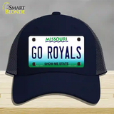 Go Royals Novelty License Plate Hat Tag Mesh / Navy