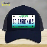 Missouri Plate Go Cardinals Novelty License Plate Hat Tag Mesh / Navy