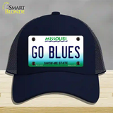 Go Blues Novelty License Plate Hat Tag Mesh / Navy