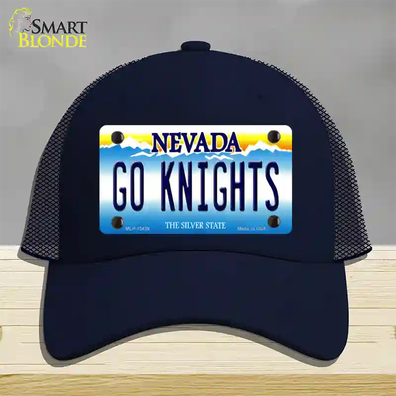 Go Golden Knights Novelty License Plate Hat Tag Mesh / Navy