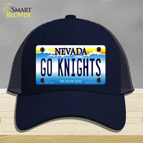 Go Golden Knights Novelty License Plate Hat Tag Mesh / Navy