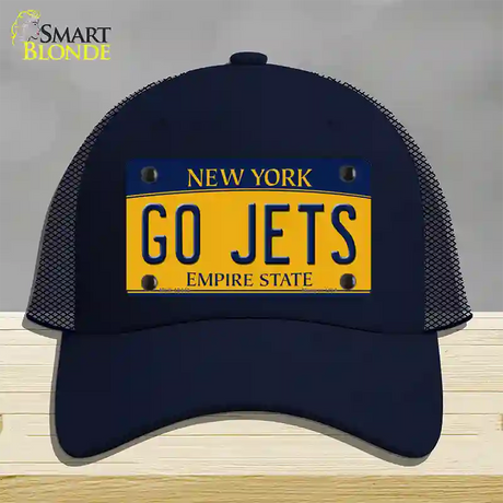 New York Go Jets Novelty License Plate Hat Tag Mesh / Navy