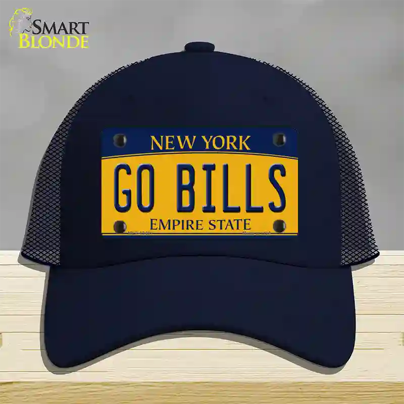 Go Bills Novelty License Plate Hat Tag Mesh / Navy