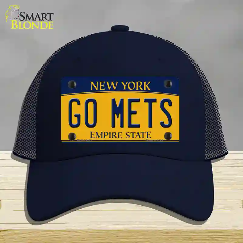 Go Mets Novelty License Plate Hat Tag Mesh / Navy