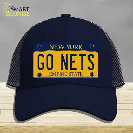 Go Nets Novelty License Plate Hat Tag Mesh / Navy