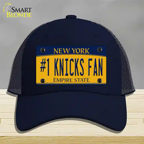 Number 1 Knicks Fan Novelty License Plate Hat Tag Mesh / Navy