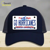 Go Hurricanes Novelty License Plate Hat Tag Mesh / Navy