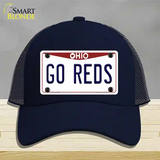 Go Reds Novelty License Plate Hat Tag Mesh / Navy