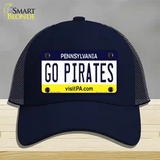 Go Pirates Novelty License Plate Hat Tag Mesh / Navy