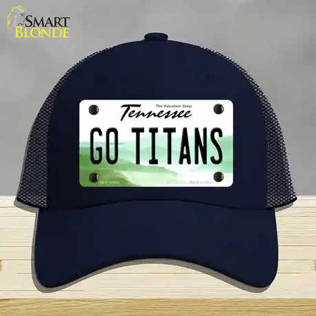 Go Titans Novelty License Plate Hat Tag Mesh / Navy